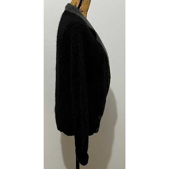 Vintage Penrose Black Gray Wool Blend Cardigan Sweater Women’s S/M - Picture 7 of 10